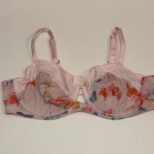 Savage x Fenty Garden of Eden Lightly Lined Bra Floral Butterfly Crystals